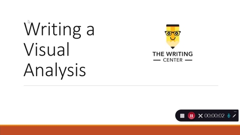 Thumbnail for entry Writing a Visual Analysis 