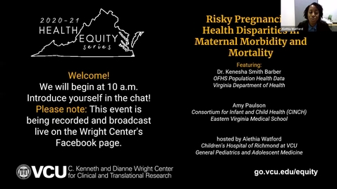 Thumbnail for entry Maternal Morbidity and Mortality - May 11 , 2022