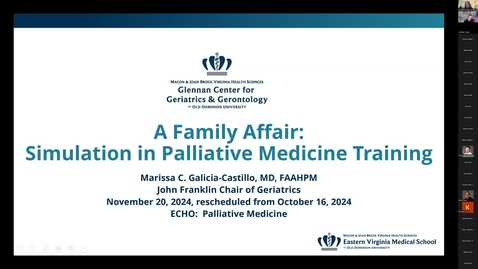 Thumbnail for Palliative ECHO: A Family Affair: Simulation in Palliative Medicine Training