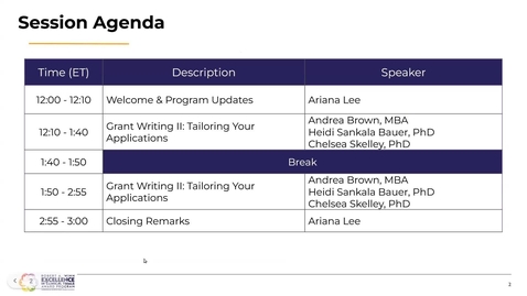 Thumbnail for 9/18/25 - Grant Writing II: Tailoring Your Applications