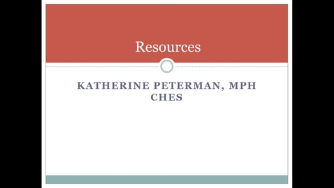 Thumbnail for orientation resources