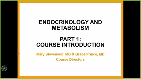 Thumbnail for 260406 - M1 - 8AM - ENDO - : Intro to Course/Hormone Signaling