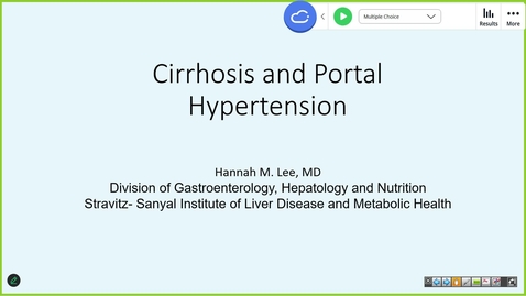 Thumbnail for 250325  - M1 - GI - 10am - Cirrhosis and Portal Hypertension + Metabolic Disorders of the Liver - Lee