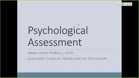 Thumbnail for entry 220118 - M2 - 10am - BHS - Psychological Assessment - Powell