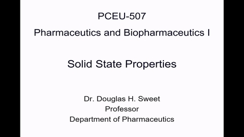 Thumbnail for PCEU 507: Lecture #5