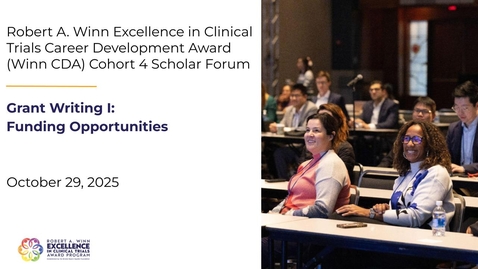 Thumbnail for 10/29/25 Grant Writing: Grant Writing I: Funding Opportunities