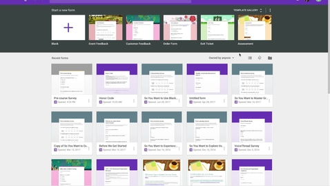 Thumbnail for Google forms in Blackboard