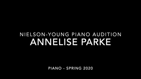 Thumbnail for entry Nielson-Young - Parke, Annelise SP 20