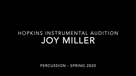 Thumbnail for entry Hopkins - Miller, Joy SP 20