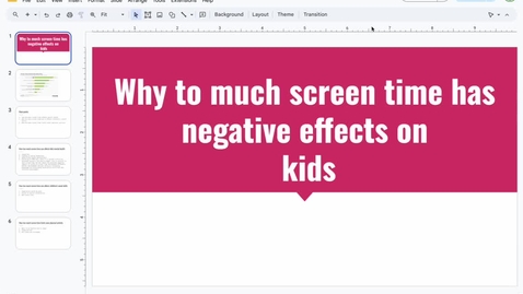 Thumbnail for Negative effects n screen time by jessica Van Heemst 