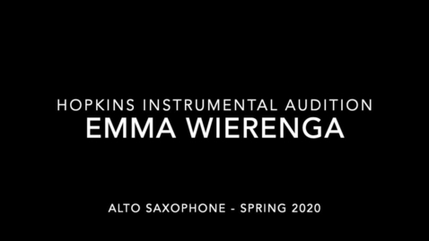 Thumbnail for entry Hopkins - Wierenga, Emma SP 20