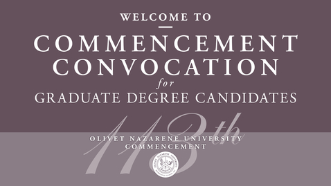 Thumbnail for May 9, 2026 - Graduate Commencement