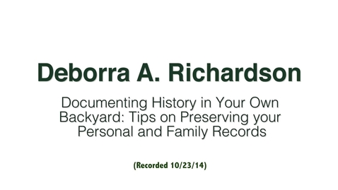 Thumbnail for entry Deborra A. Richardson