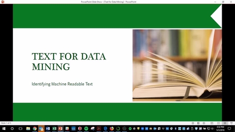 Thumbnail for entry Text for Data Mining