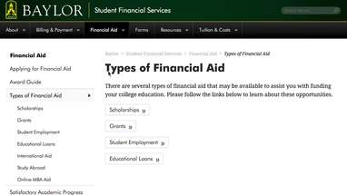 Scholarship Options | Student Financial Services | Baylor University