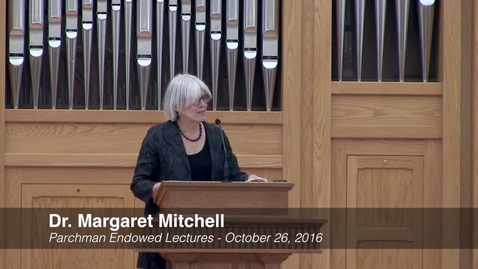Thumbnail for Dr. Margaret M. Mitchell -&quot;As Though Engraved on a Pillar for All to See&quot;: The Embarrassment of Apostolic Conflict in Galatians 2:11-14