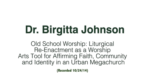 Thumbnail for entry Dr. Birgitta Johnson