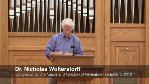 Thumbnail for Dr. Nicholas Wolterstorff