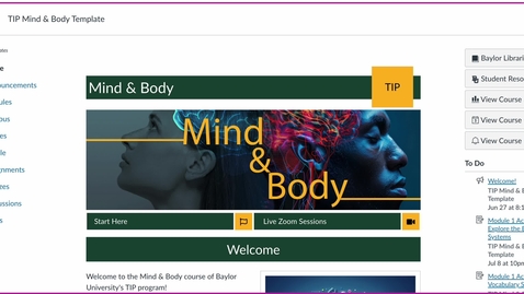 Thumbnail for Mind &amp; Body: Navigating a Module