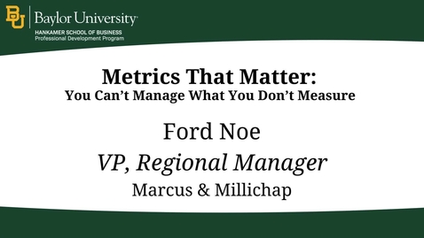 Thumbnail for Metrics that Matter: You Can't Measure What You Don't Measure - Ford Noe
