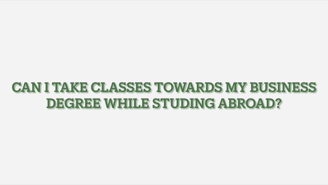 Thumbnail for Can I Take Classes Towards My Degree While Studying Abroad
