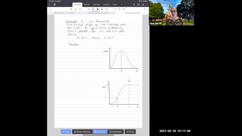 Thumbnail for Example: Level vs. Size for Test on Poisson Rate