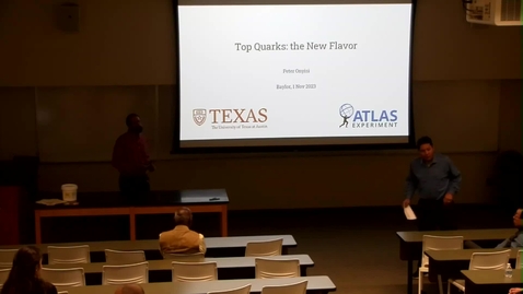 Thumbnail for November 1, 2023. Dr. Peter Onyisi, UT Austin.