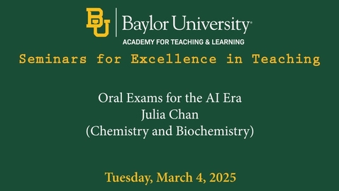 Thumbnail for SET Spring 2025- Oral Exams for the AI Era