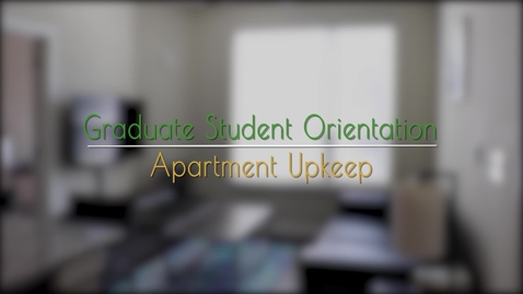 Thumbnail for entry Apartment Upkeep