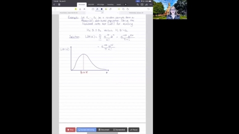 Thumbnail for Illustrate deriving the likelihood ratio test for rate of Poisson