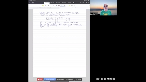 Thumbnail for entry Example: Find Confidence Interval by Inverting CDF of an Estimator