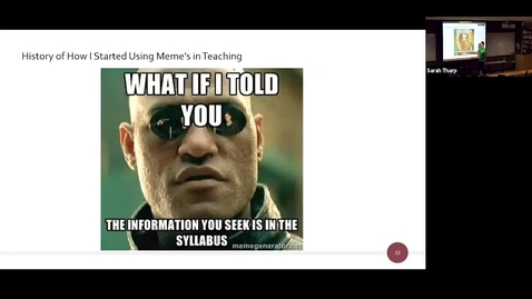 Thumbnail for SET Spring 2023 – Using Memes in Teaching