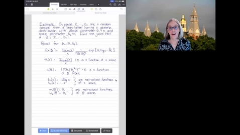 Thumbnail for entry Illustrate Finding the Joint PDF of Sample from Exponential Family