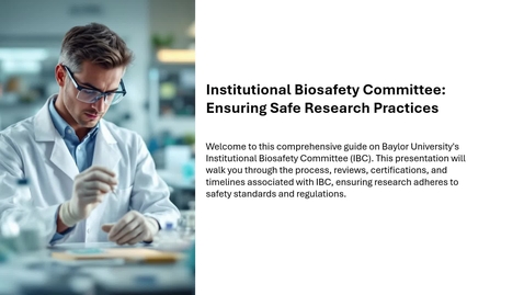 Thumbnail for IBC Guidance and Compliance Overview for OVPR Staff - December 2024