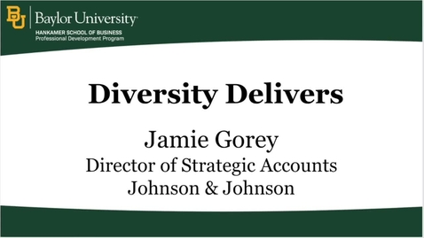 Thumbnail for entry Diversity Delivers - Jamie Gorey