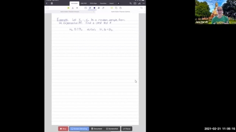 Thumbnail for Example. Karlin-Rubin Theorem for Test of Exponential Rate