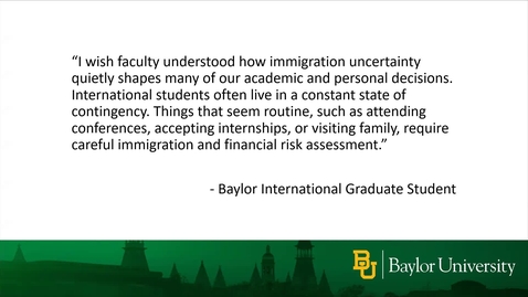 Thumbnail for Faculty Workshop: Current Issues Facing International Graduate Students