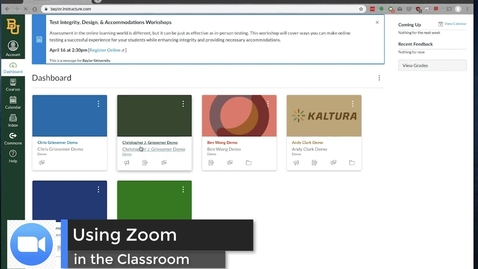 Thumbnail for entry Using Zoom in the Classroom