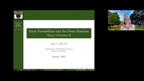 Thumbnail for entry Error Probabilities and Power Functions