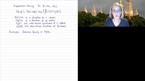 Thumbnail for Show gamma family of PDFs is an exponential family