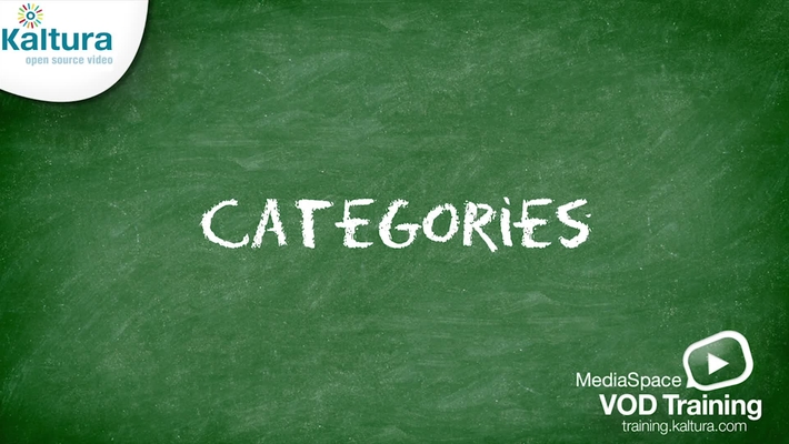 MediaSpace Categories