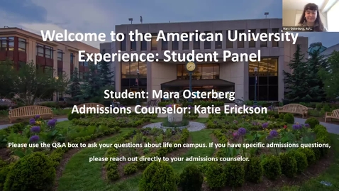 Thumbnail for entry The American University Experience : Student Panel