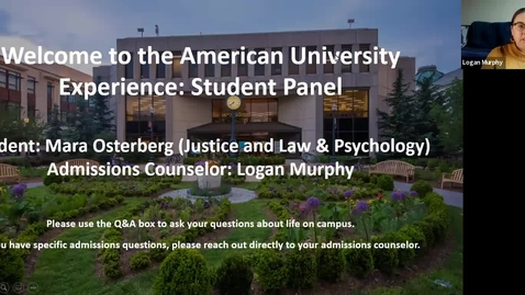 Thumbnail for entry The American University Experience : Student Panel