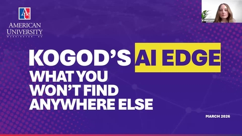 Thumbnail for AI Masterclass for Admitted Students and Parents | American University