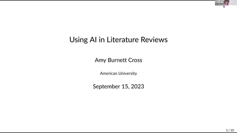 Thumbnail for Using AI in Literature Reviews: Overview