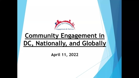 Thumbnail for entry Community Engagement in DC, Nationally, and Globally