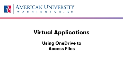 Thumbnail for Virtual Applications - OneDrive File Access