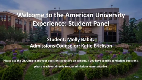 Thumbnail for entry The American University Experience: Student Panel