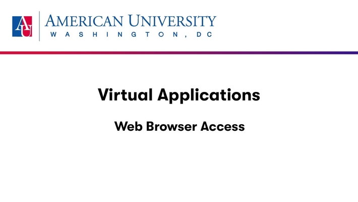 Virtual Applications - Web Browser Access