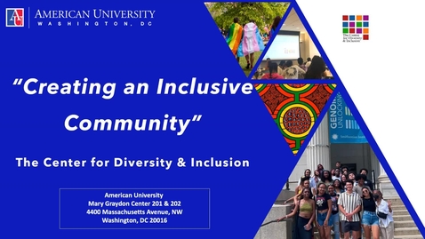 Thumbnail for entry Center for Diversity and Inclusion